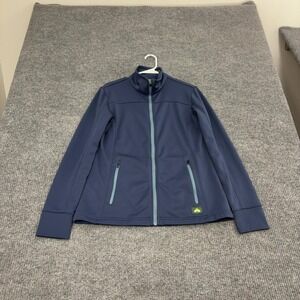 EMS Jacket Womens L Blue Polyester Full Zip Mock Neck Outdoor Gorpcore